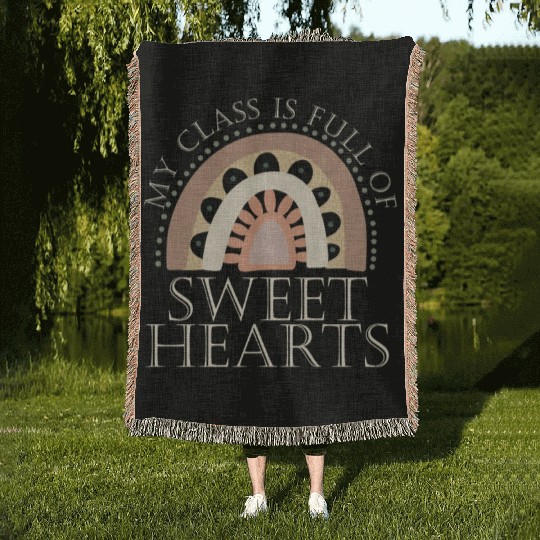 My Class Is Full Of Sweethearts Woven Blankets