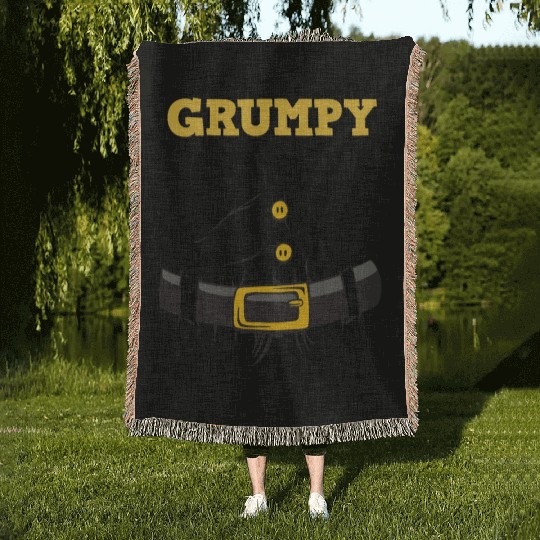 Grumpy Santa Claus - Ugly Christmas Woven Blankets