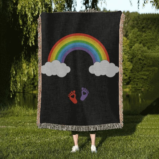 God keeps his promises Rainbow infant gown Woven Blankets