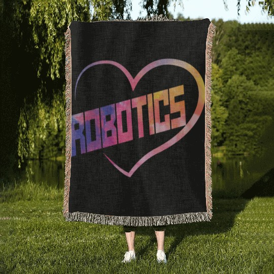 Robot Robotics Engineer Watercolor Woven Blankets