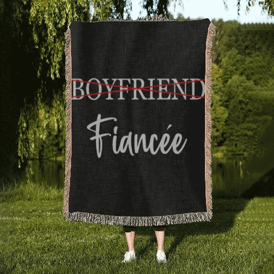 Couple Engagement Engaged Men Funny Fiancee Woven Blankets