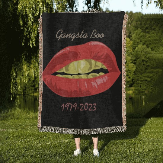 rip gangsta boo Woven Blankets