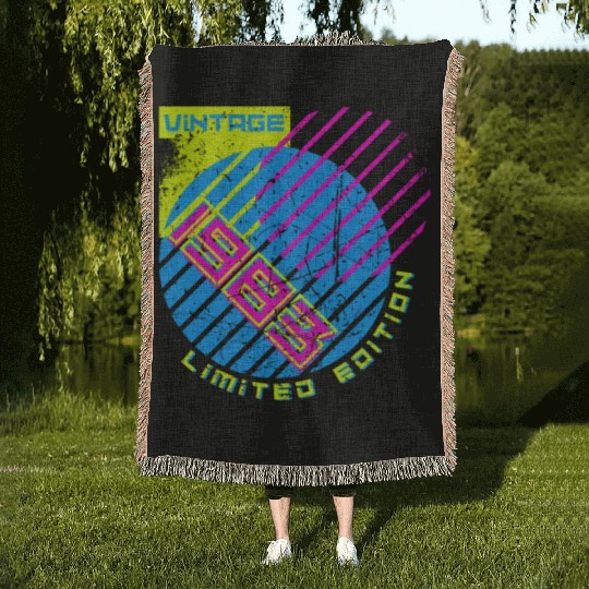 40th Birthday Vintage 1983 Woven Blankets