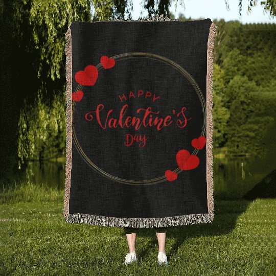 valentine | valentines day | happy valentines day Woven Blankets