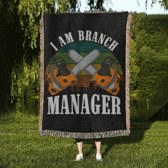 chainsaw Lumberjack Woven Blankets