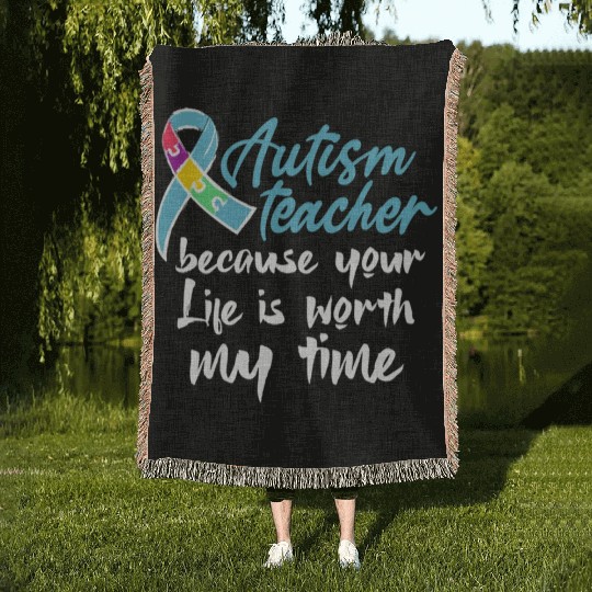 Autism Teacher Woven Blankets