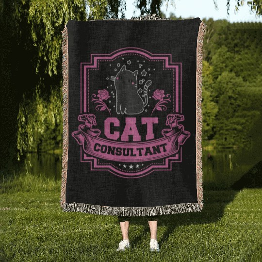 Cat Consultant Crazy Cat Lover Woven Blankets