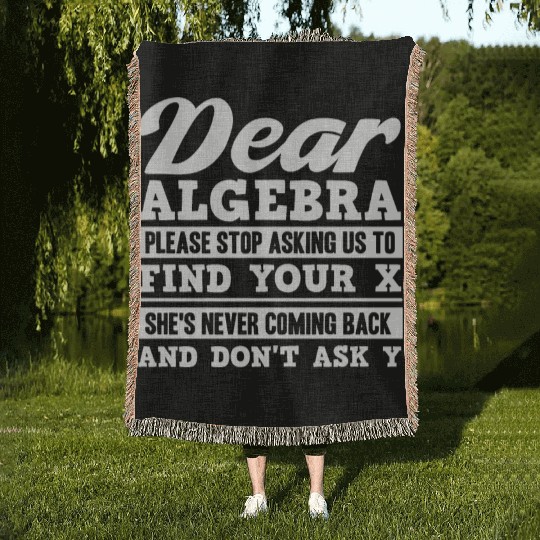Algebra, calculus, science, mathematics Woven Blankets