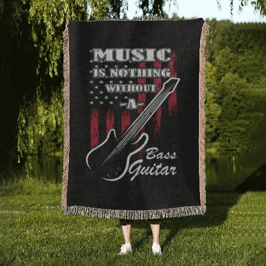 Bass Guitar - Guitarist Woven Blankets