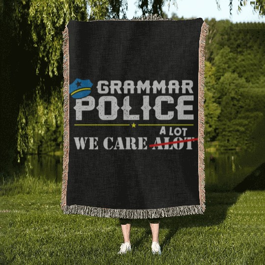 Grammer Police - English Teacher Woven Blankets