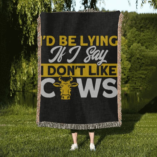 Dairy Cow Farmer Gift Woven Blankets