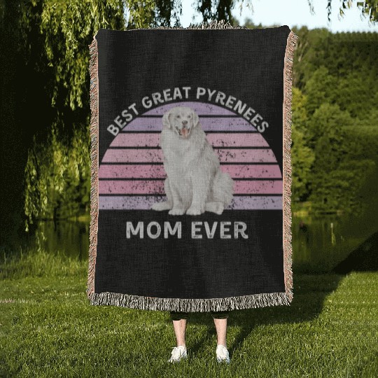Funny Great Dane dog best dog mom ever Woven Blankets
