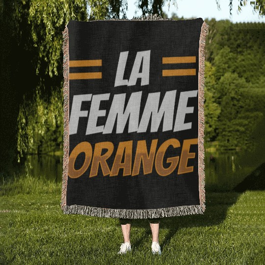 La Femme Orange Woven Blankets