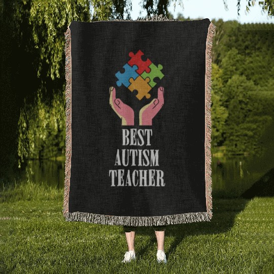 Autism Teacher Woven Blankets