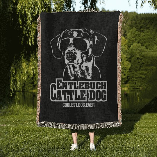 Entlebuch Cattle Dog coolest dog ever dog mom Woven Blankets