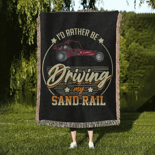Duune Buuggy Sand Rail Car Racing Beach Desert Rc Dr Woven Blankets