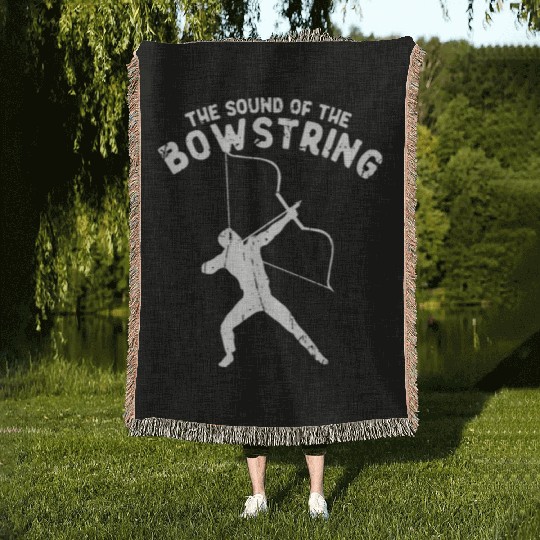 The sound of the bowstring - Archery Woven Blankets