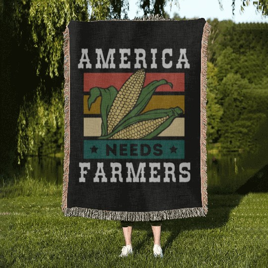 America Needs Farmers Woven Blankets