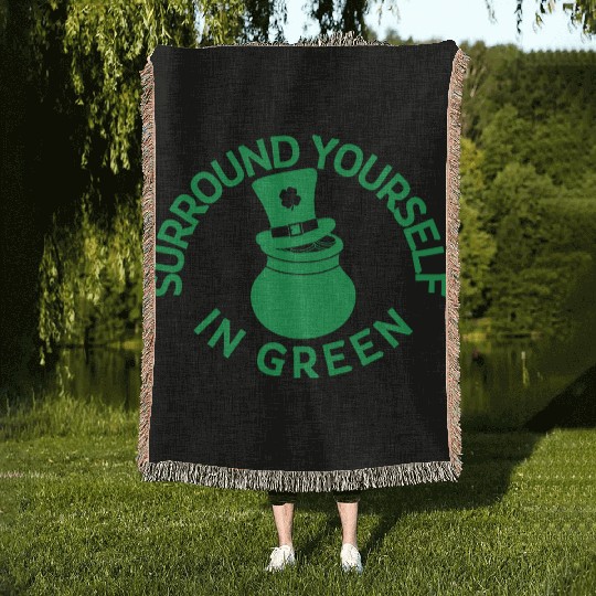 Surround Yourself In Green Woven Blankets