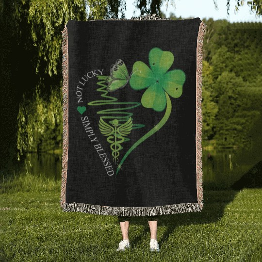 Nurse St Patricks Day Gifts Woven Blankets