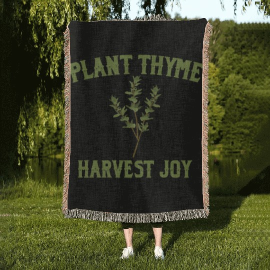 Plant Thyme Harvest Joy Woven Blankets