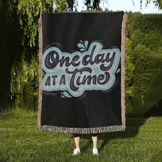 One day at a time Woven Blankets