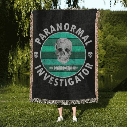 Ghost Hunting Paranormal Investigator Woven Blankets