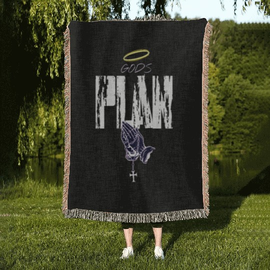 Gods Plan Woven Blankets