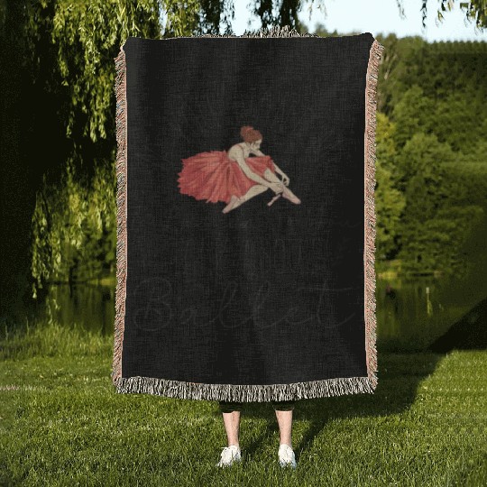 Ballet Dancer Dance Girl Ballerina Woven Blankets