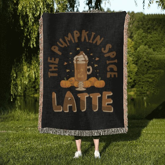 Pumpkin Spice Latte Halloween Coffee Lover Tarot Woven Blankets