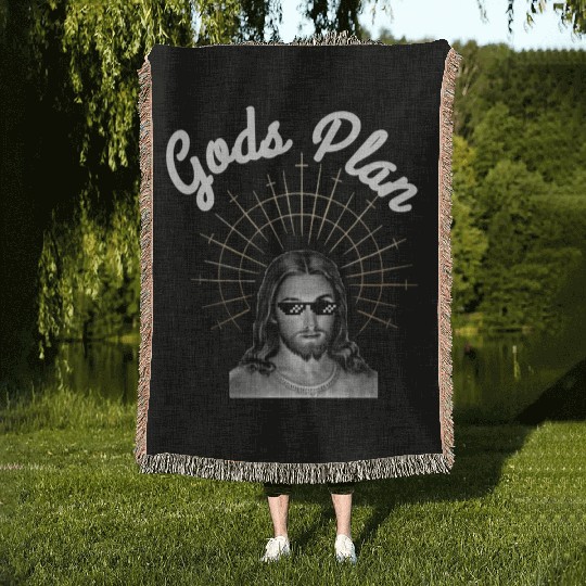 Gods Plan Woven Blankets
