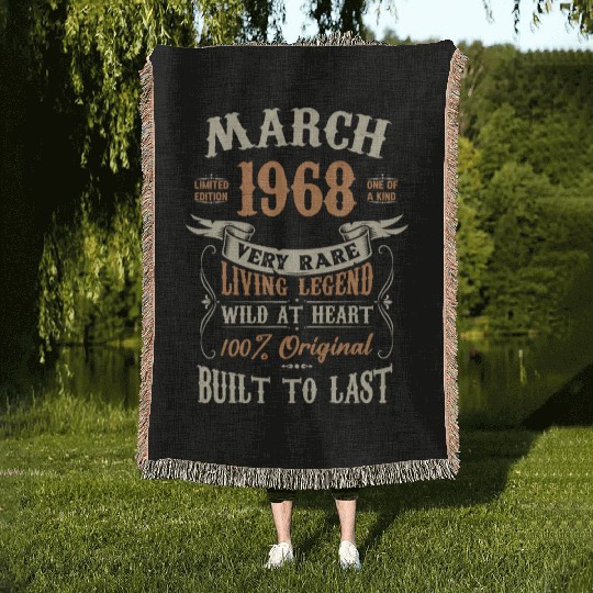 March 1968 Birthday Surprise Woven Blankets