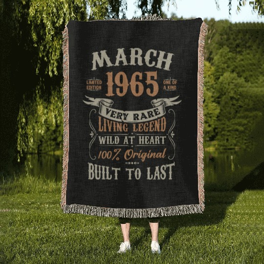 March 1965 Birthday Surprise Woven Blankets