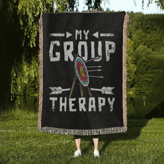 My group therapy Archery Woven Blankets