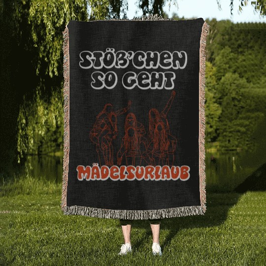 Cheers girls trip girls vacation Spring Break Woven Blankets