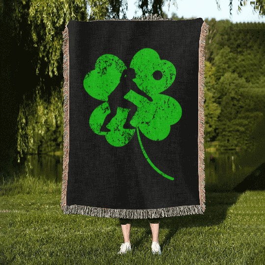 Volleyball St. Patrick's day shamrock Woven Blankets