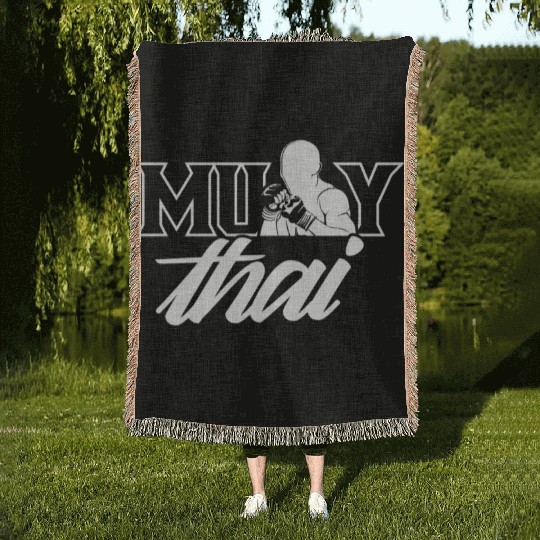 Muay Thai Hobby Fighter Boxing Martial Arts Woven Blankets