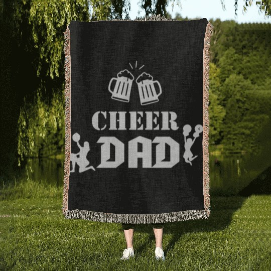 cheer dad Woven Blankets
