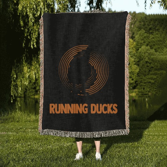 Indian Runner Gift Running Duck Woven Blankets