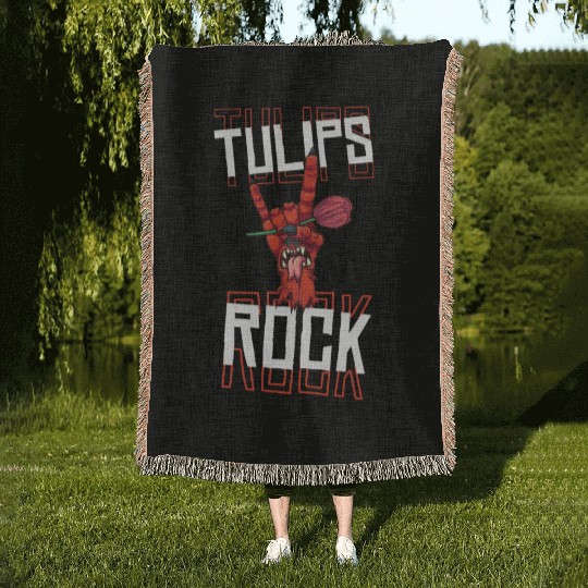 Tulip Gardening Hand Woven Blankets