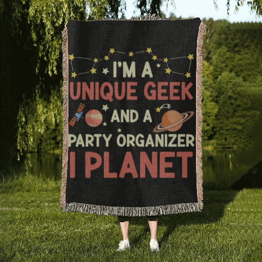 Science Theme Birthday Party Astronomy Astronaut Woven Blankets