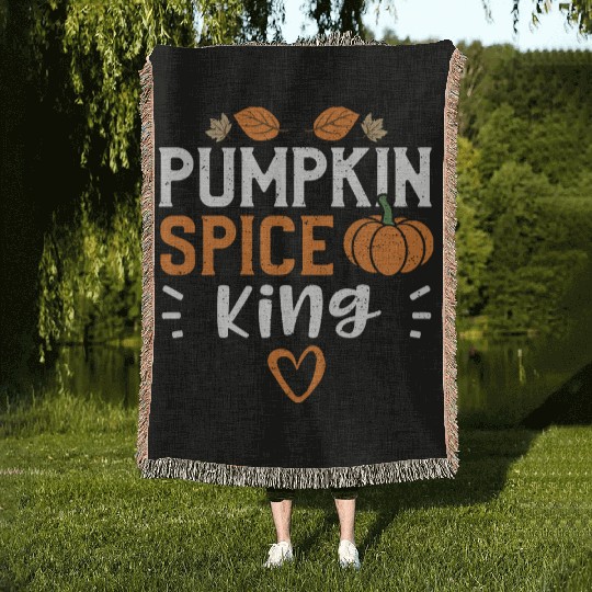 Pumpkin Spice King - Pumpkin Woven Blankets
