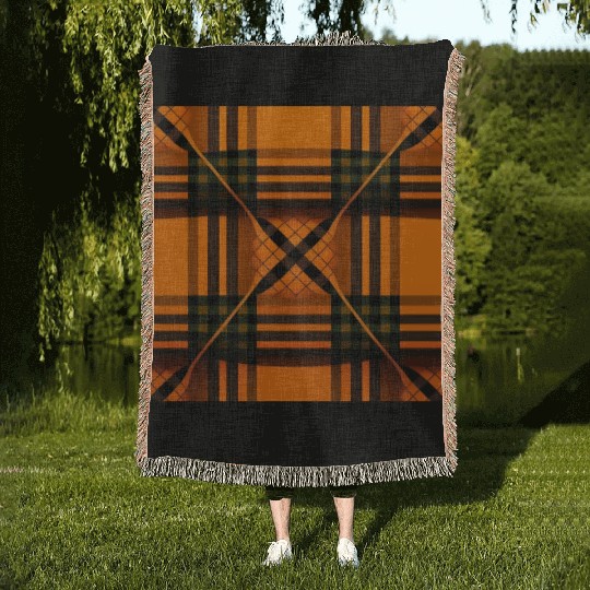 Innovative Orange Tartan A Design for the Fashion Woven Blankets