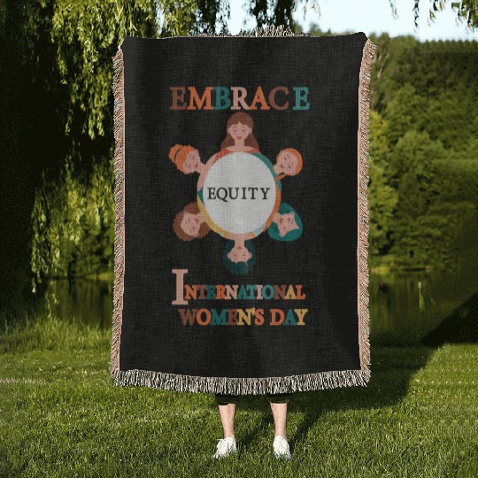 Embrace Equity International Women's Day Woven Blankets