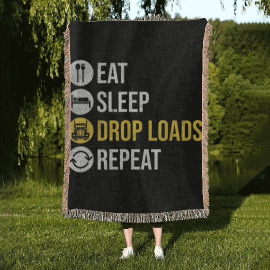 Trucker Accessories for Truck Driver Diesel Lover Woven Blankets