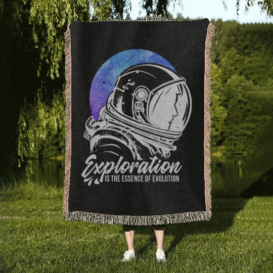 Amusing Explorations Of Cheerful Astronauts Quote Woven Blankets
