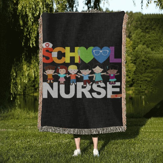 Elementary School Registered Nurse Back To School Woven Blankets