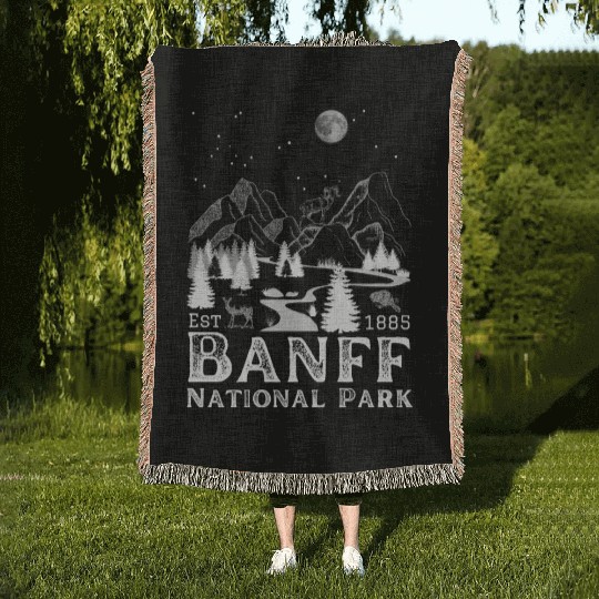 Banff National Park 1885 Woven Blankets
