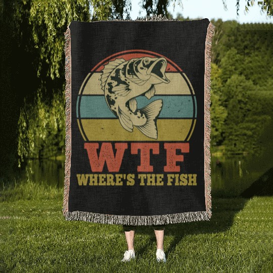 WTF Wheres The Fish Woven Blankets