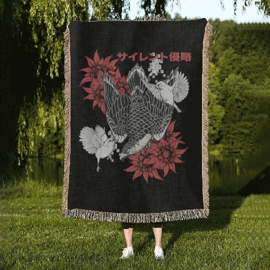 Birds Of Prey Falcon Woven Blankets